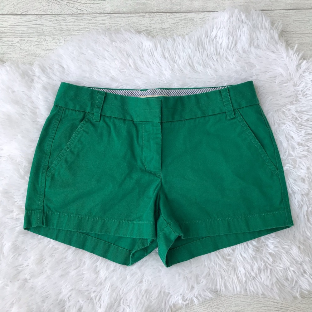J. Crew Green Broke-In Chino Shorts sz 4